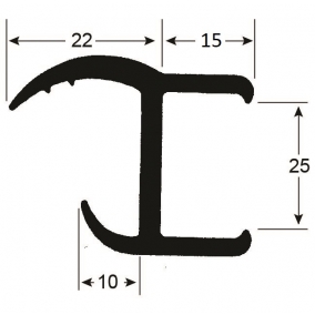 Pan Door Seal Rubber H Section