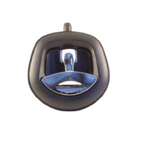 1084.83 Whale Tail Black Powder Coated Chrome Handle