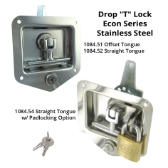 Drop "T" Lock Econ Series Stainless Steel