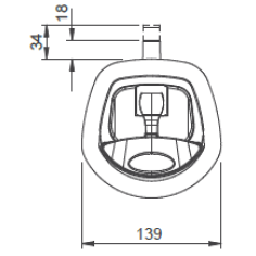 Whale Tail Lock Black with 12V Power Locking Kit