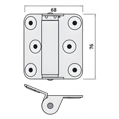 Warlan Spring Hinge No. 45 ZP