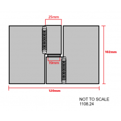 tu3.RH Ball Bearing Hinge Zinc Plated Steel RH