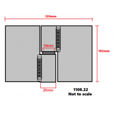 tu3.LH Ball Bearing Hinge Zinc Plated Steel LH