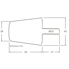 Rubber Stopper 50 x 45mm
