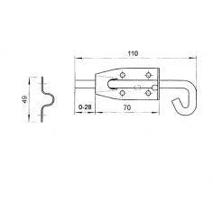 Pad Bolt 70mm