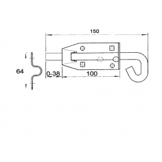 Pad Bolt 152mm