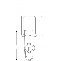 Over Centre Catch ZP Steel - Key Locking