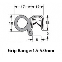 Pinchweld & Rubber on Side Black