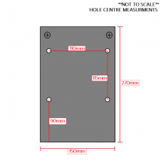 9kg Heavy Duty Vehicle Bracket Black Powder Coated