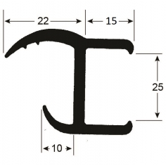 Pan Door Seal Rubber H Section