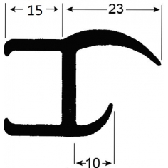 Pan Door Seal Rubber  H Section