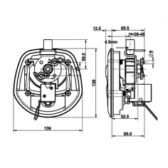 Whale Tail Lock with Electronic Actuator 12V 