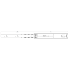 Light Duty 45kg Non-Locking Drawer Slides