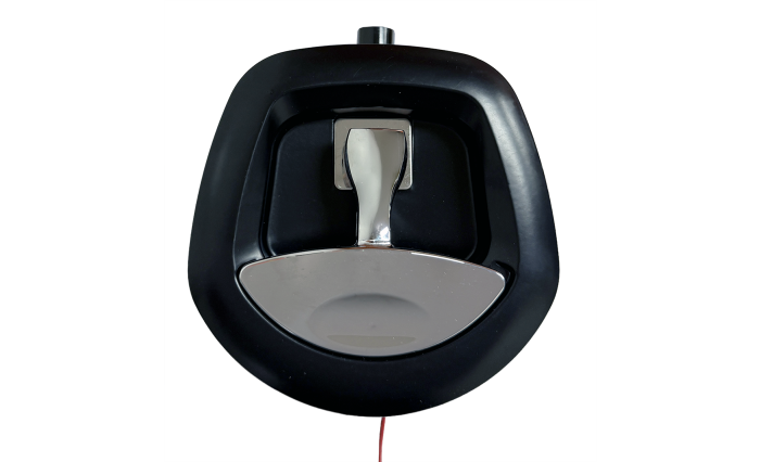 Whale Tail Lock with 12V Electronic Actuator - Black Chrome