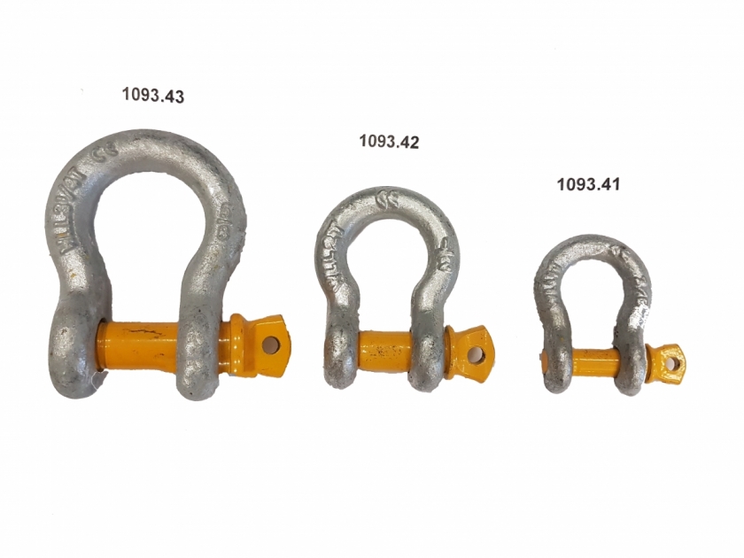 Yellow Pin Rated Bow Shackle 10mm » ovesco
