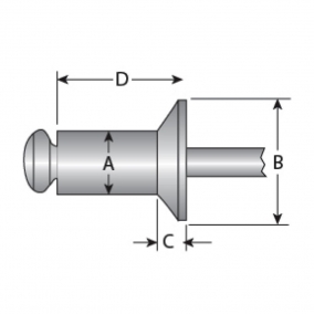 3/16'' Aluminum Body / Steel Mandrel