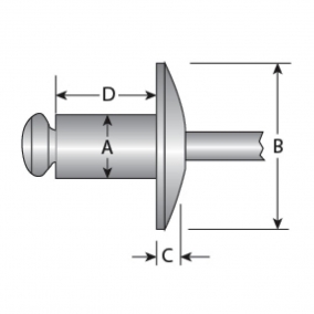 5/32'' Aluminium Body / Steel Mandrel