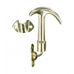 Chrome Bonnet Catch & Clip Bent Base Mount
