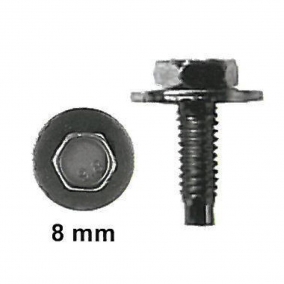 Hex Bolt with Washer Black M5