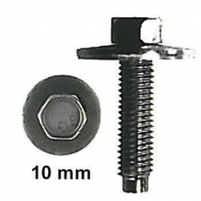Hex Bolt with Washer Black M6