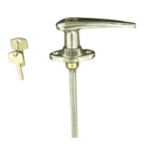 "L" Chrome Handle Front Fix Locking Heavy Duty