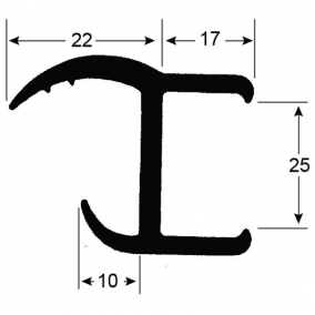 Pan Door Seal Rubber H Section