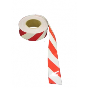 White & Red Reflective Tape 48mm