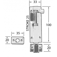100mm CP Barrel Bolt