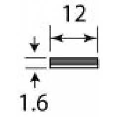 12 x 1.6mm Self Adhesive - Per Metre 
