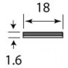 18 x 1.6mm Self Adhesive - Per Metre 