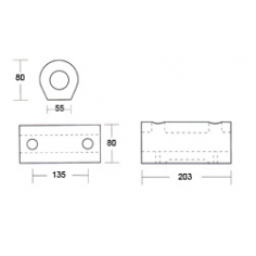 200 x 80mm Bump Rubber Round