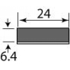 24 x 6.4 mm Self Adhesive - Per Metre 