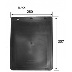 280 x 355mm Drop Black Mudflap
