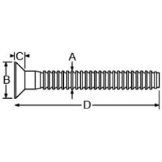 3/16'' 90 Degree Flush Head Magna-Grip