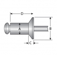 5/32'' Aluminium Body / Steel Mandrel