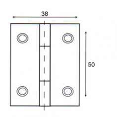 Butt Hinge 50 x 30mm