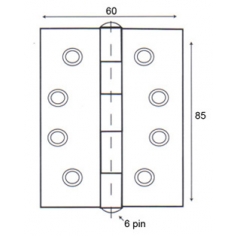 Butt Hinge 85 x 60mm