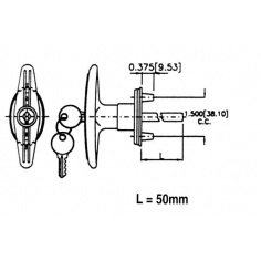 Canopy "T" Handle Black