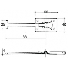 Door Retainer Swinging "T" Hook