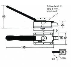 Door Slam Lock Heavy Duty LH