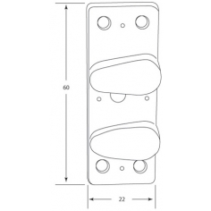 Dove Tail 2 Prong Rubber Male