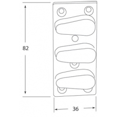Dove Tail 3 Prong Rubber Male