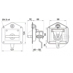 Drop "T" Lock Econ Series Stainless Steel