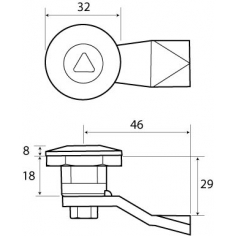 Econ 1/4 Turn 8mm Triangle Drive