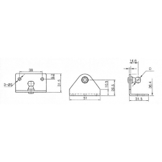 Gas Strut Bracket Stainless Steel