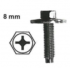 Hex Cross Bolt with Washer Black