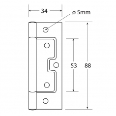 Hinge Stainless Steel 19249