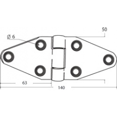 Hinge Zinc Plated Steel 474