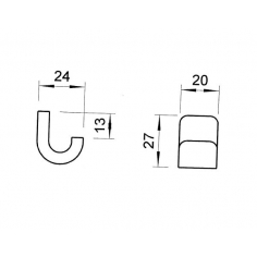 1138.97 Hook Plate Black Steel