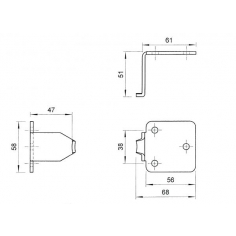 Mini Keeper Bent 90o Zinc Plated Steel Bolt On